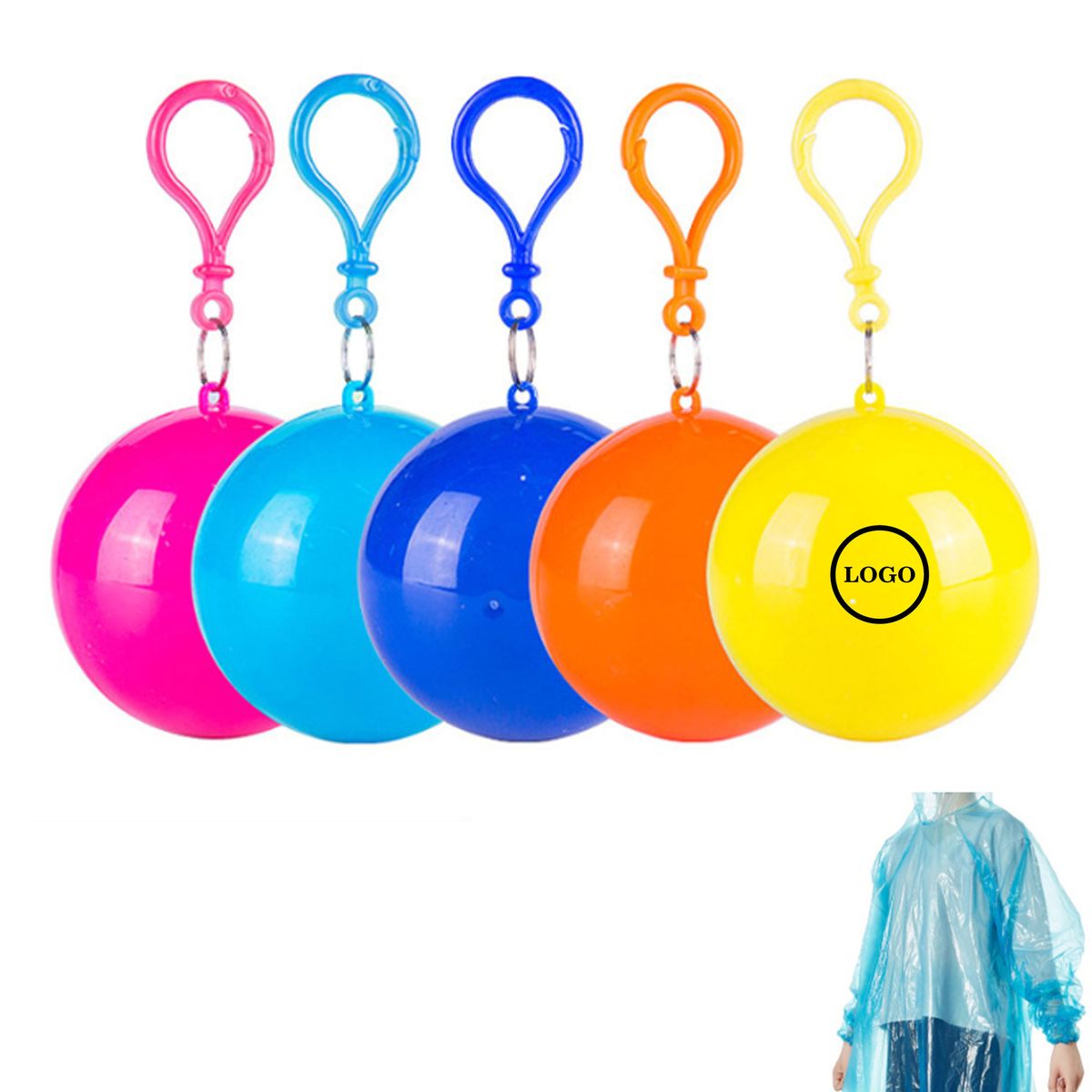 Emergency Waterproof Raincoat Keychain