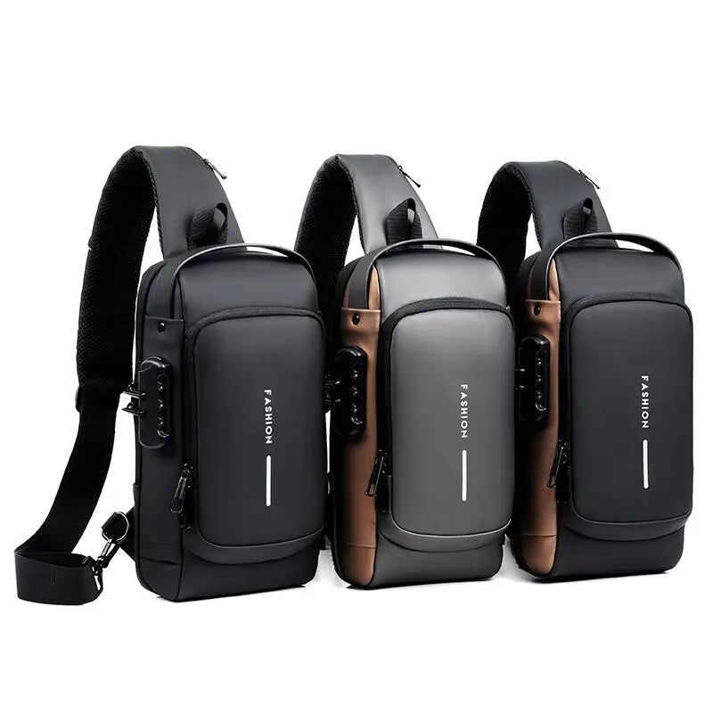 Fashion Technology Travel Sling Bag (USB Charging + Water Resistant)