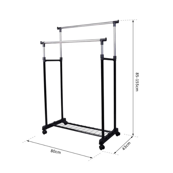 PORTABLE STAND Cloth Rack 2 pole, Metal