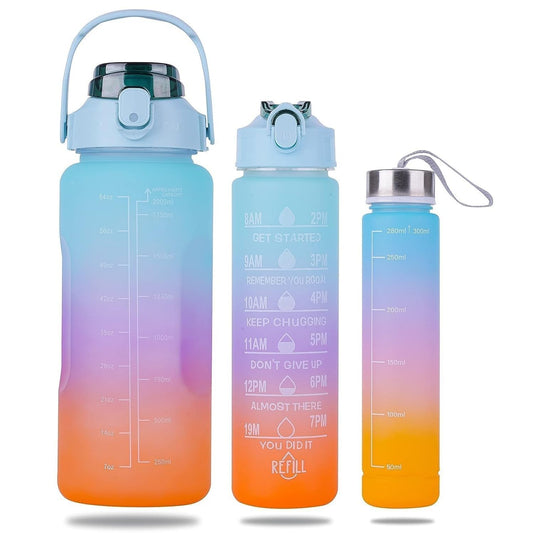 Best Quality Set of 3 Plastic Water Bottles(2000ml, 850ml, 350ml)