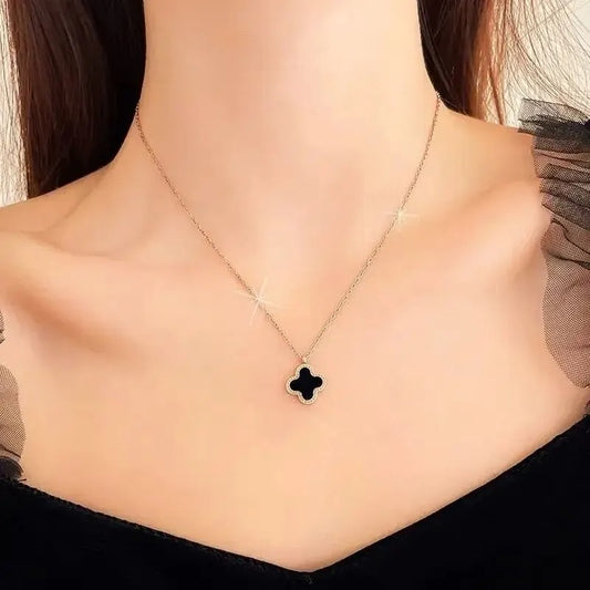 Four-Leaf Clover Necklace Set