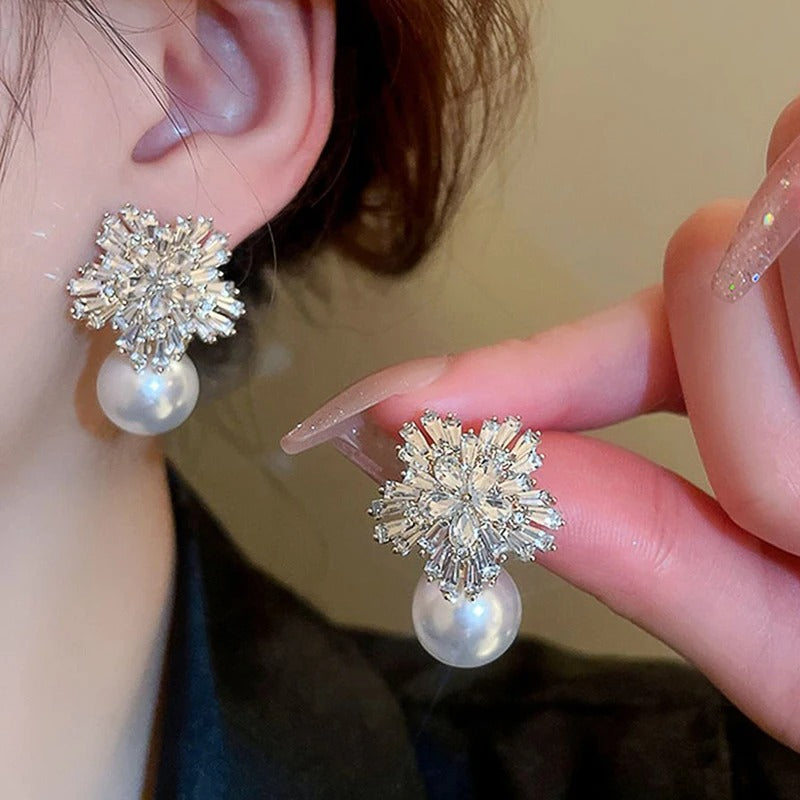 Snowflake Drop Earrings