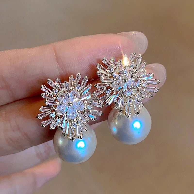 Snowflake Drop Earrings