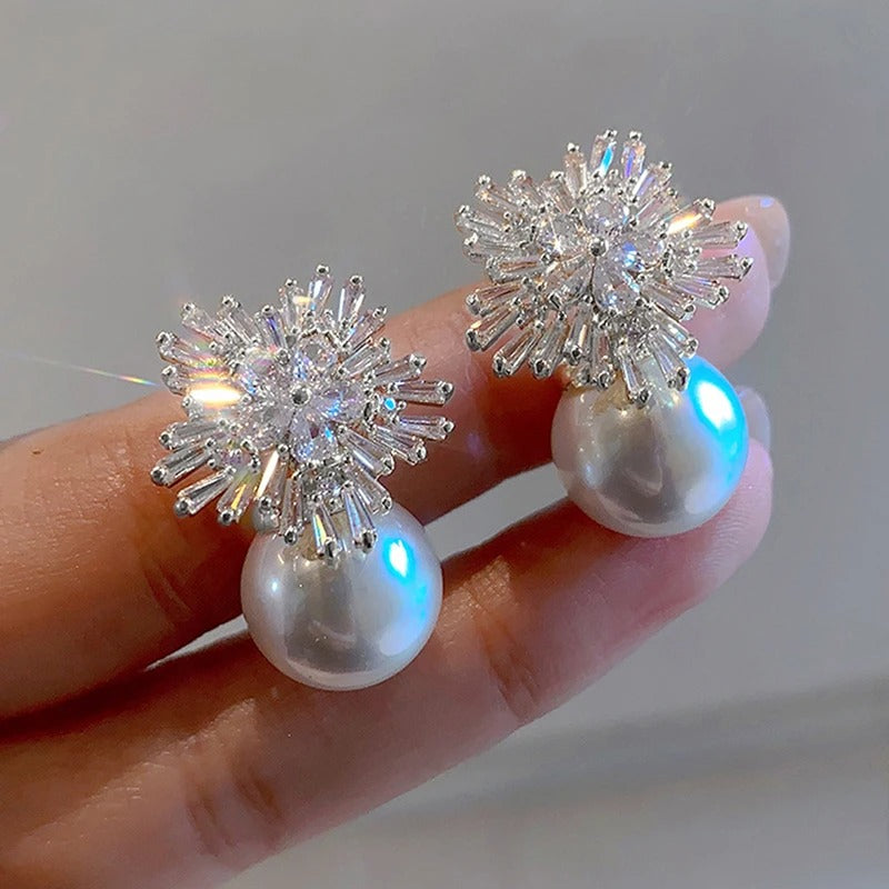 Snowflake Drop Earrings