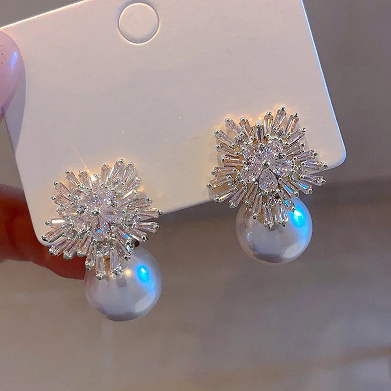 Snowflake Drop Earrings