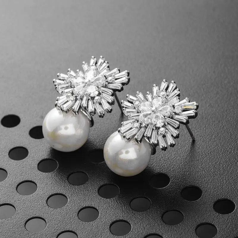 Snowflake Drop Earrings